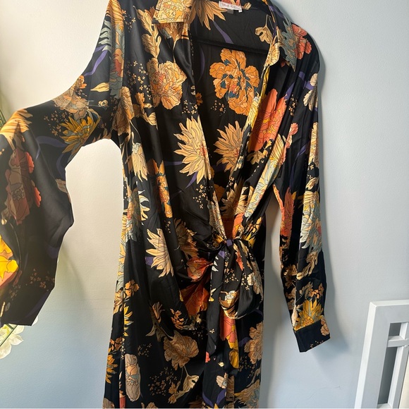 Plus Size Dress 1XL 2XL Fall  Long Sleeve Wrap Dress All Occasions Wedding - Picture 8 of 11